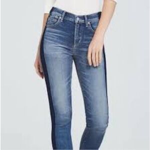 Women's COH Citizens Of Humanity Rocket Crop High Rise Blue Jeans Size 25